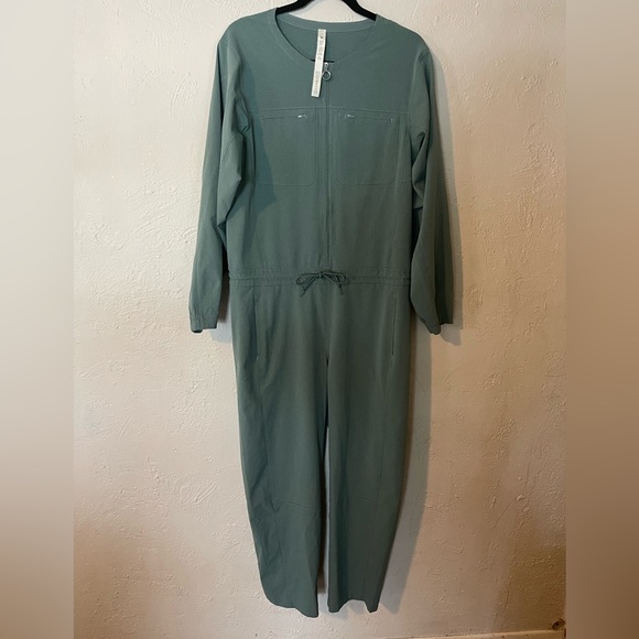 lululemon athletica Pants - Lululemon Long Sleeve Utility Jumpsuit in Sage Green